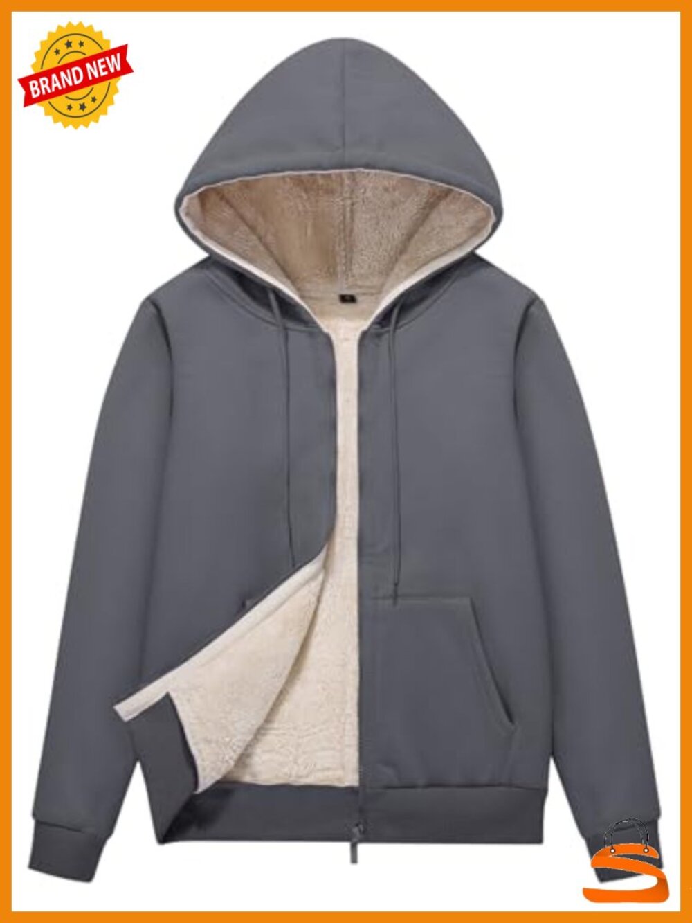 Women's Fleece Sherpa Lined Hooded Zip Up Sweatshirt Jacket Winter Warm